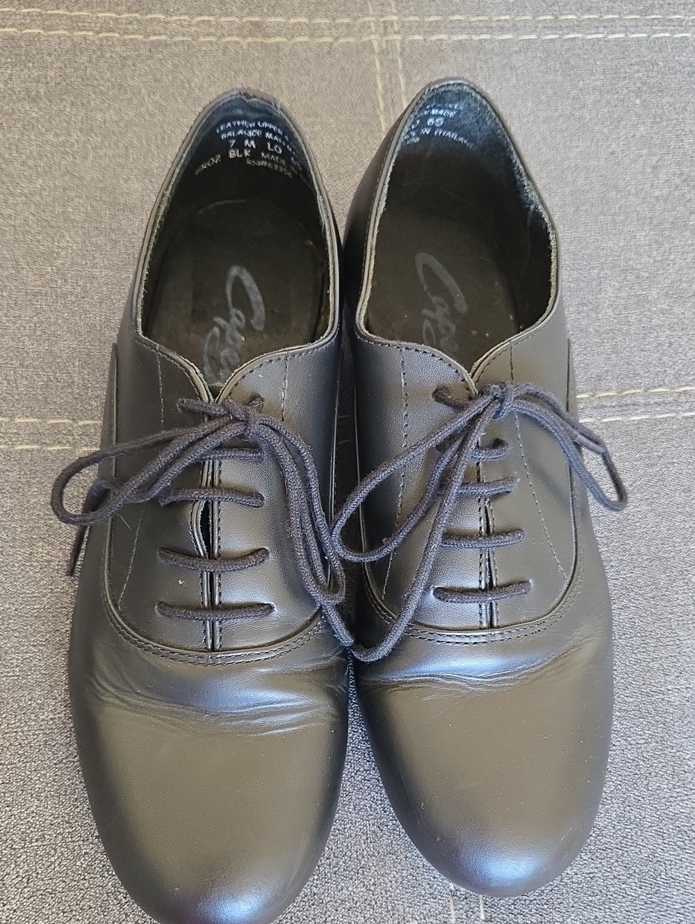 Capezio Leather Men's Ballroom Dance Shoes Black Lace-Up